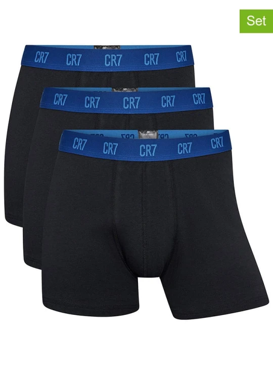 Zdjęcie produktu CR7 Bokserki (3 pary) w kolorze czarnym rozmiar: L