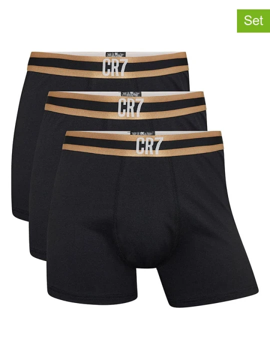 Zdjęcie produktu CR7 Bokserki (3 pary) w kolorze czarnym rozmiar: L