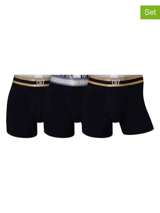 Zdjęcie produktu CR7 Bokserki (3 pary) w kolorze czarnym rozmiar: XL