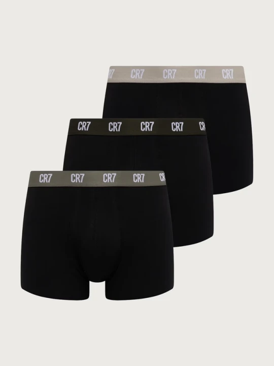 Zdjęcie produktu CR7 Cristiano Ronaldo bokserki męskie bawełniane z elastanem 3-pack czarny