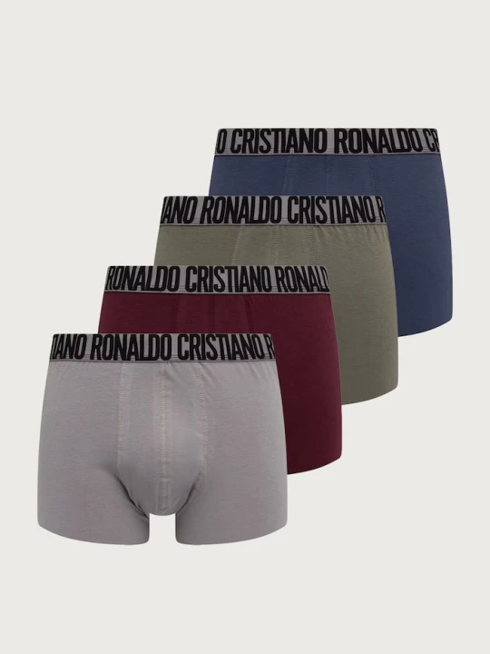 Zdjęcie produktu CR7 Cristiano Ronaldo bokserki męskie bawełniane z elastanem 4-pack szary
