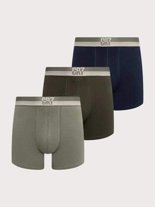 Zdjęcie produktu CR7 Cristiano Ronaldo bokserki męskie z bawełną 3-pack zielony