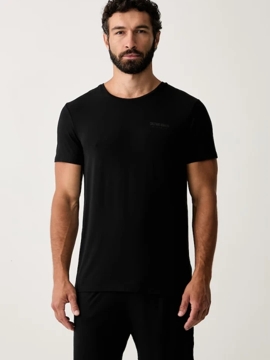Zdjęcie produktu CR7 Cristiano Ronaldo piżama dwuczęściowa męska z modalem x MODAL CONCEPT czarny