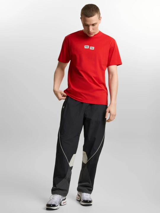 Zdjęcie produktu Crack Box Logo t-shirt regular męski bawełniany czerwony Klasyk