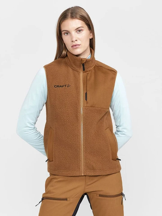 Zdjęcie produktu Craft Kamizelka polarowa "Adv Explore" w kolorze jasnobrązowym rozmiar: XS