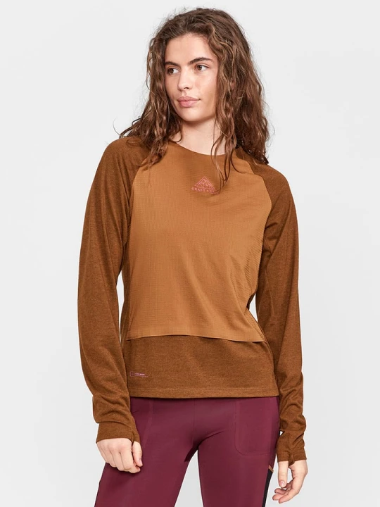 Zdjęcie produktu Craft Koszulka funkcyjna "ADV Trail Wool" w kolorze jasnobrązowym rozmiar: M