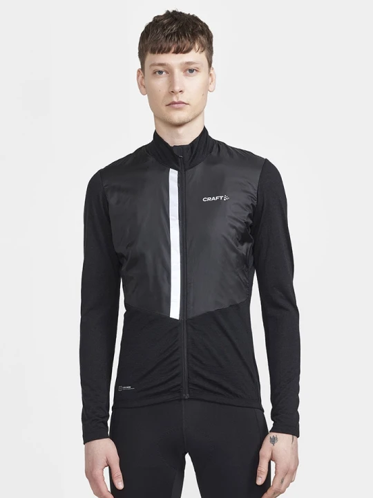 Zdjęcie produktu Craft Koszulka kolarska "Bike SubZ Wool" w kolorze czarnym rozmiar: XS