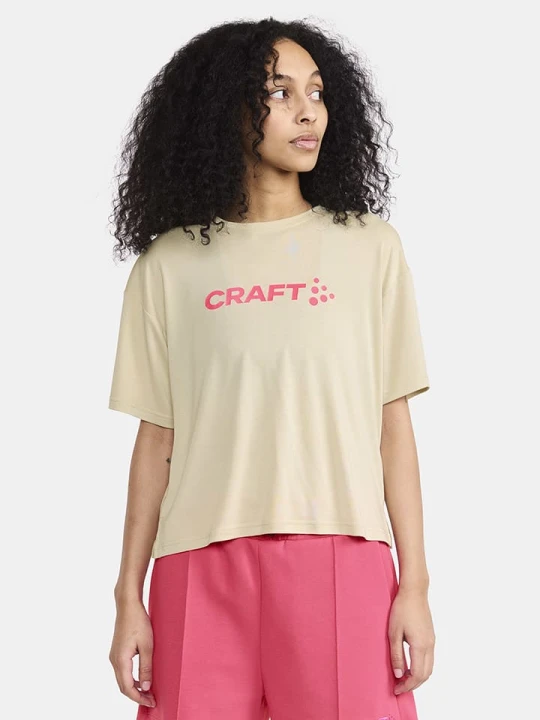 Zdjęcie produktu Craft Koszulka sportowa "Core Essence Bi-Blend" w kolorze beżowym rozmiar: XXL