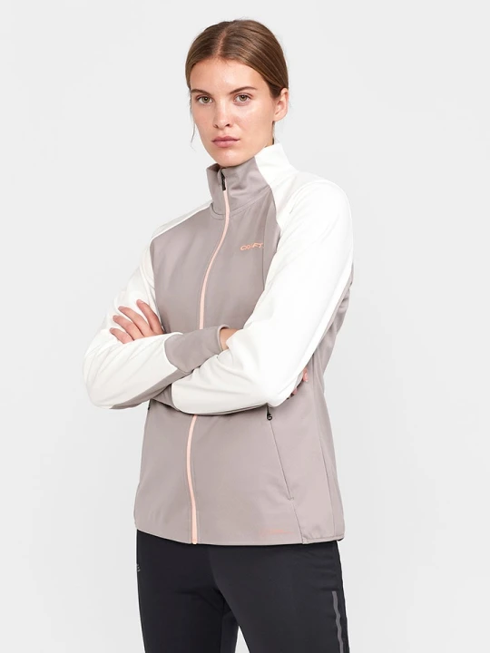 Zdjęcie produktu Craft Kurtka sportowa "Core Nordic" w kolorze beżowo-białym rozmiar: XS