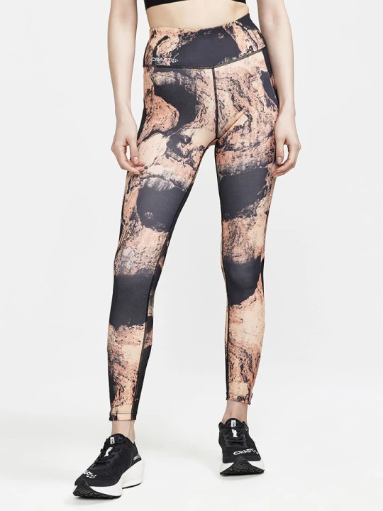 Zdjęcie produktu Craft Legginsy "ADV Essence" w kolorze jasnobrązowo-czarnym do biegania rozmiar: XXL