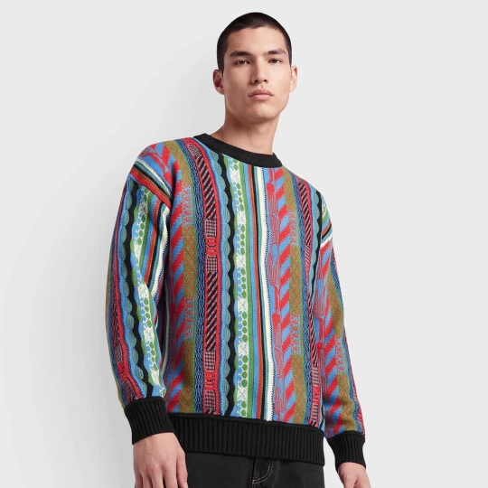 Zdjęcie produktu Crewneck Sweater All Over Print COLUCCI czarny