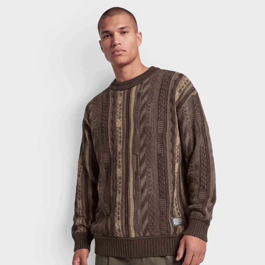 Zdjęcie produktu Crewneck Sweater All Over Print COLUCCI brązowy