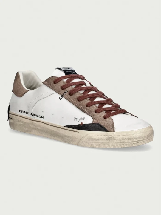Zdjęcie produktu Crime London DECONSTRUCTED sneakersy męskie skórzane biały