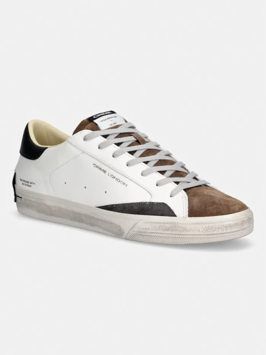 Zdjęcie produktu Crime London DISTRESSED 2.0 sneakersy męskie skórzane biały