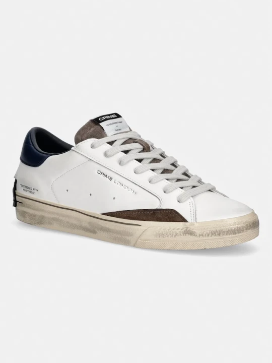 Zdjęcie produktu Crime London DISTRESSED 2.0 sneakersy męskie skórzane biały