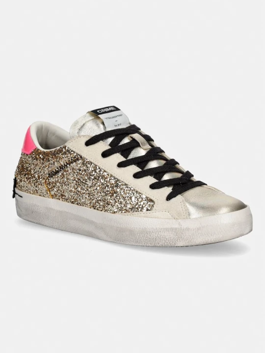 Zdjęcie produktu Crime London DISTRESSED sneakersy damskie złoty