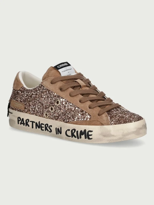 Zdjęcie produktu Crime London DISTRESSED sneakersy damskie brązowy