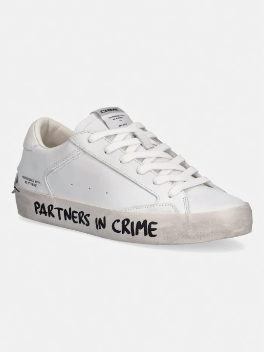 Zdjęcie produktu Crime London DISTRESSED sneakersy damskie skórzane biały