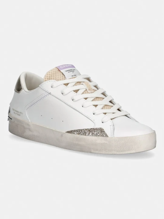 Zdjęcie produktu Crime London DISTRESSED sneakersy damskie skórzane biały