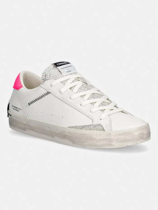 Zdjęcie produktu Crime London DISTRESSED sneakersy damskie skórzane biały