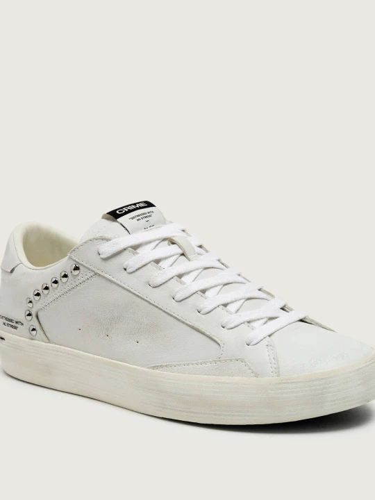 Zdjęcie produktu Crime London Skórzane sneakersy DISTRESSED biały
