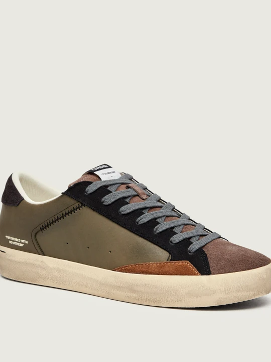 Zdjęcie produktu Crime London Skórzane sneakersy Distressed | zamsz