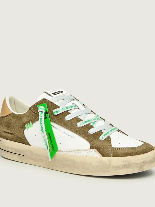Zdjęcie produktu Crime London Skórzane sneakersy SK8 DELUXE | zamsz biały