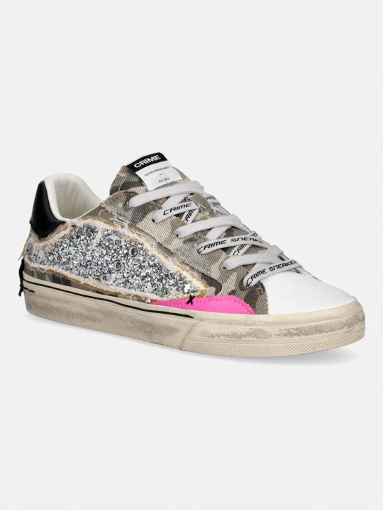 Zdjęcie produktu Crime London sneakersy DISTRESSED PLATFORM srebrny