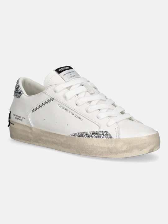 Zdjęcie produktu Crime London sneakersy skórzane DISTRESSED biały