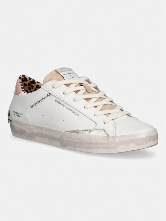 Zdjęcie produktu Crime London sneakersy skórzane DISTRESSED biały