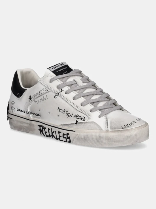 Zdjęcie produktu Crime London sneakersy skórzane DISTRESSED DECONSTRUCTED biały