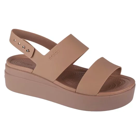 Zdjęcie produktu Crocs Brooklyn Low Wedge 206453-2EL, Damskie, Brązowe, sandały, syntetyk, rozmiar: 36 / 37