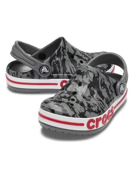 Zdjęcie produktu Crocs Chodaki "Bayaband Seasonal Printed" w kolorze szaro-czarno-czerwonym rozmiar: 19/20