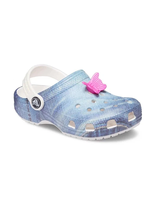 Zdjęcie produktu Crocs Chodaki "Classic Denim" w kolorze niebiesko-białym rozmiar: 19/20