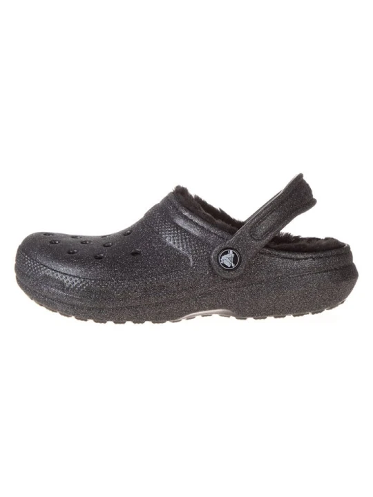 Zdjęcie produktu Crocs Chodaki "Classic Fuzz Lined Glitter" w kolorze czarnym rozmiar: 37 / 38