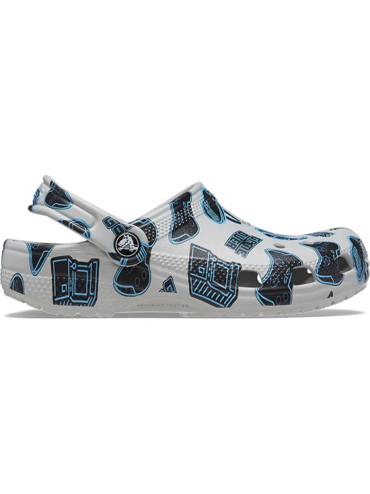 Zdjęcie produktu Crocs Chodaki "Classic Game Over" w kolorze szaro-błękitno-czarnym rozmiar: 20/21