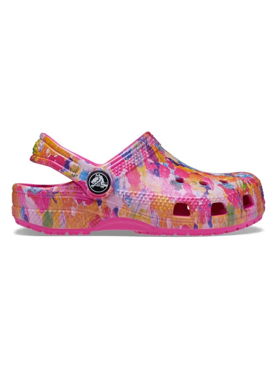 Zdjęcie produktu Crocs Chodaki "Classic Hyper Real" w kolorze różowym ze wzorem rozmiar: 20/21