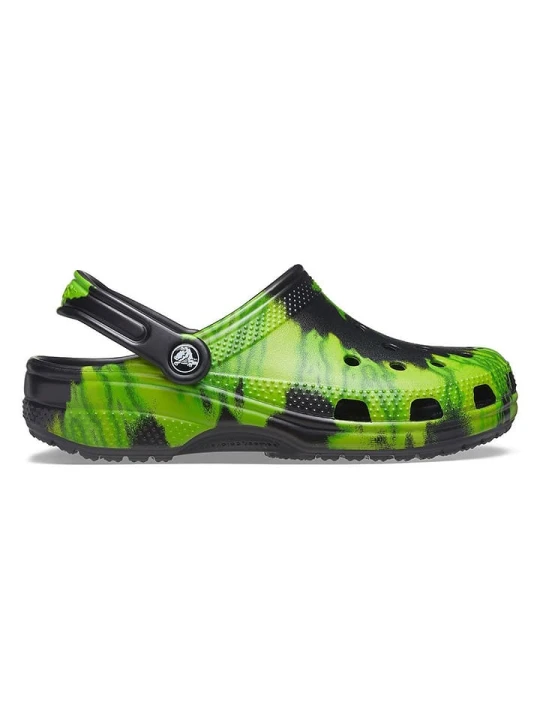Zdjęcie produktu Crocs Chodaki "Classic Tie Dye" w kolorze czarno-zielonym rozmiar: 20/21
