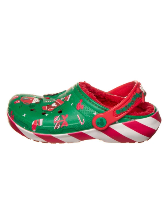 Zdjęcie produktu Crocs Chodaki "Mickey Xmas Lined" w kolorze zielonym rozmiar: 34 / 35