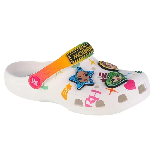 Zdjęcie produktu Crocs Classic Rainbow High Kids Clog 208117-90H, Dla dziewczynki, Białe, klapki, syntetyk, rozmiar: 28/29