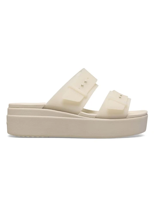 Zdjęcie produktu Crocs Klapki "Brooklyn Buckle" w kolorze beżowym rozmiar: 39/40