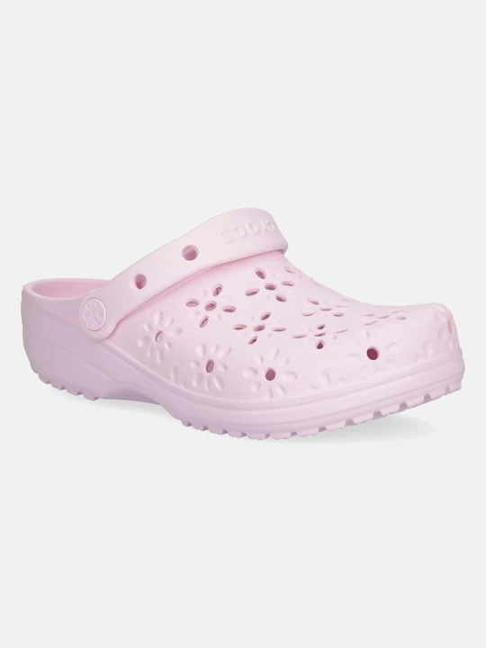 Zdjęcie produktu Crocs klapki Classic Floral Cut Out Clog różowy