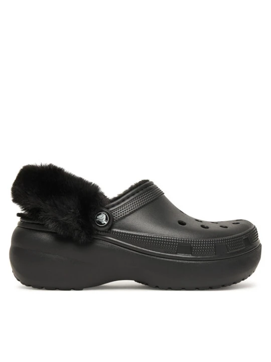 Zdjęcie produktu Crocs Klapki Classic Platform Fuzz Lined Clog 212854 Czarny