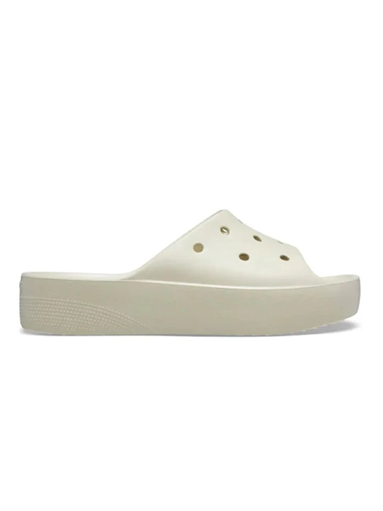 Zdjęcie produktu Crocs Klapki "Classic Platform" w kolorze beżowym rozmiar: 41 / 42
