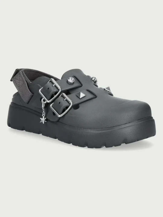Zdjęcie produktu Crocs klapki na platformie damskie Loaferette Star Studded Clog szary