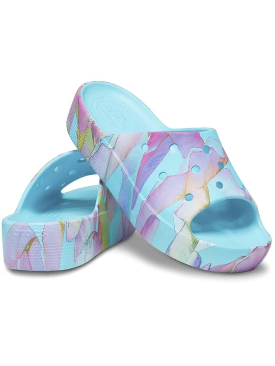 Zdjęcie produktu Crocs Klapki "Neptune" w kolorze błękitnym ze wzorem rozmiar: 42/43