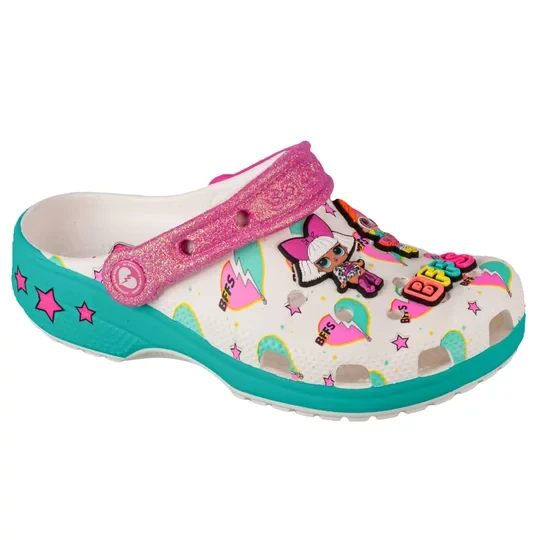 Zdjęcie produktu Crocs LOL Surprise BFF Girls Classic Clog 209466-100, Dla dziewczynki, Białe, klapki, syntetyk, rozmiar: 33/34