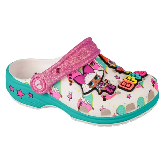 Zdjęcie produktu Crocs LOL Surprise BFF Kids Classic Clog 209472-100, Dla dziewczynki, Białe, klapki, syntetyk, rozmiar: 23 / 24