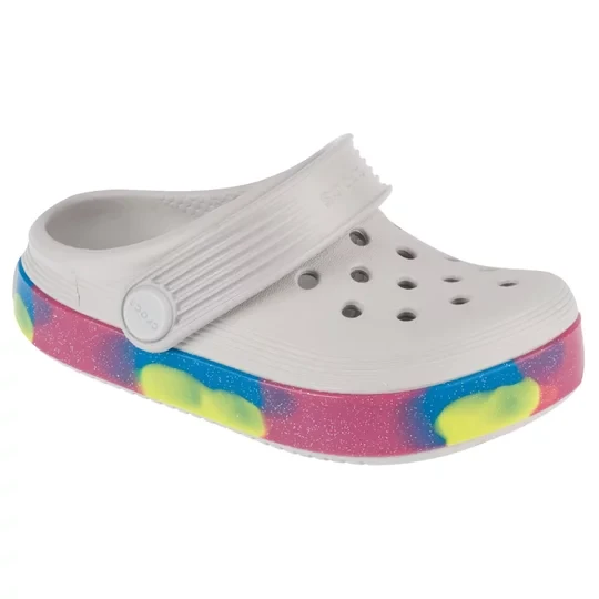 Zdjęcie produktu Crocs Off Court Glitter Band Clog T 209717-1FS, Dla dziewczynki, Szare, klapki, syntetyk, rozmiar: 22/23