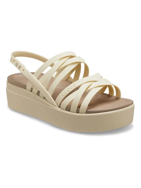 Zdjęcie produktu Crocs Sandały "Brooklyn Strappy" w kolorze beżowym rozmiar: 38/39
